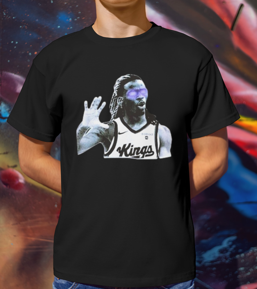 Keon Ellis Sacramento Kings Dark Basketball Player T-Shirt