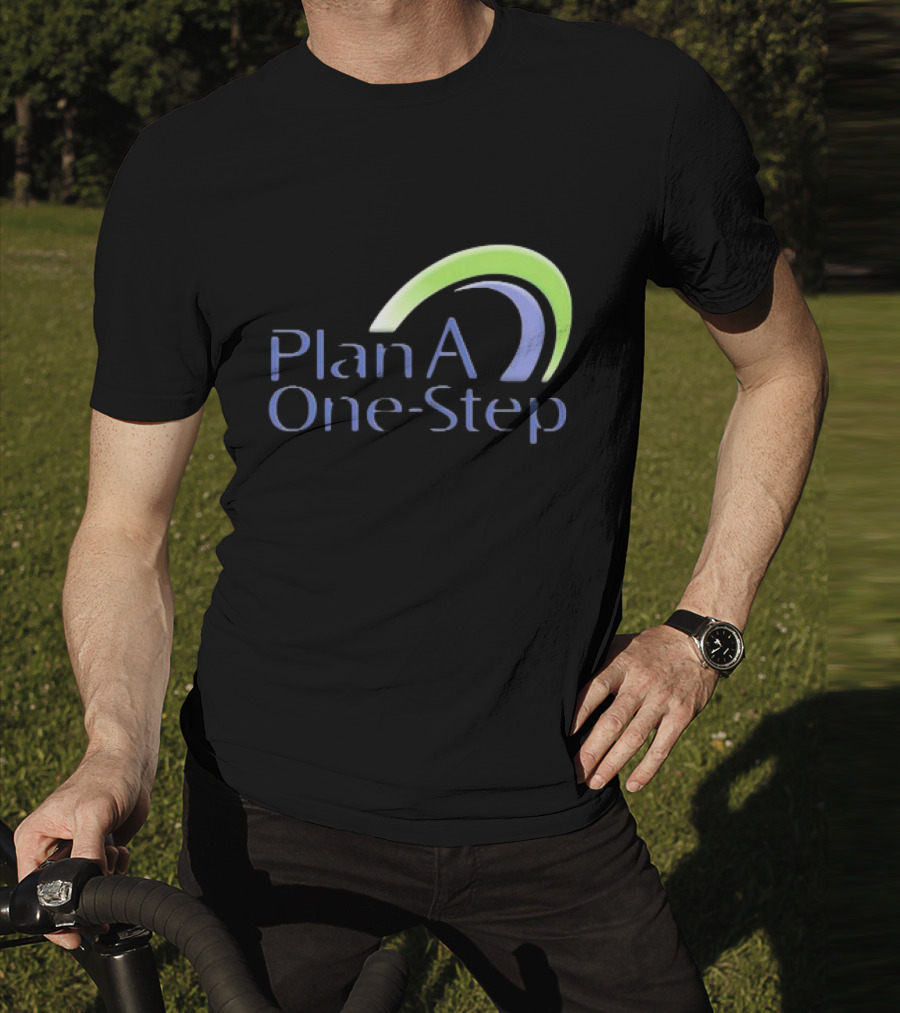 Plan A One Step Green Blue Curve T-Shirt