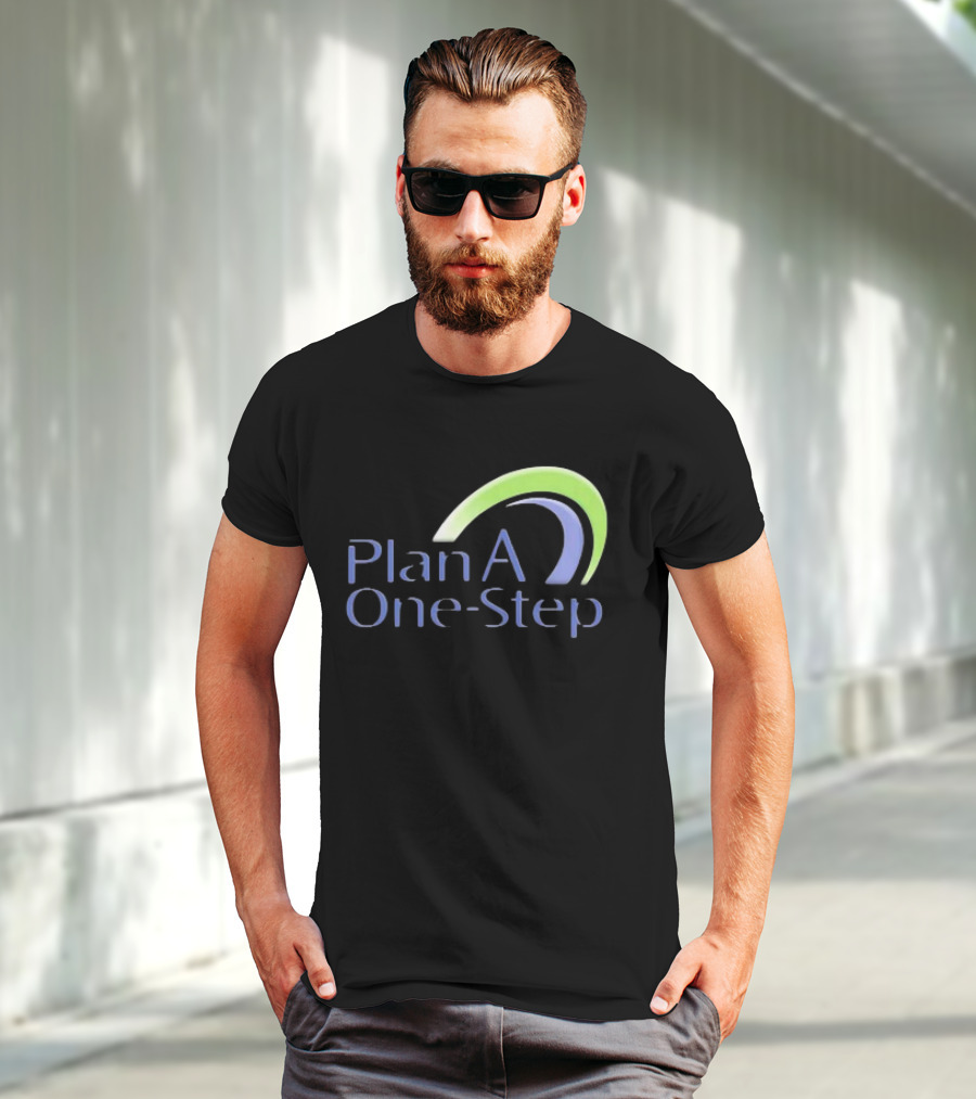 Plan A One Step Green Blue Curve T-Shirt