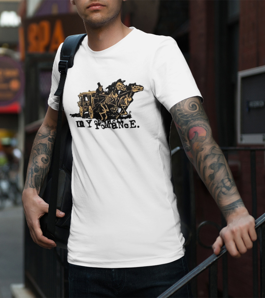 My Chemical Romance Skeleton Horse Hearse Carriage T-Shirt