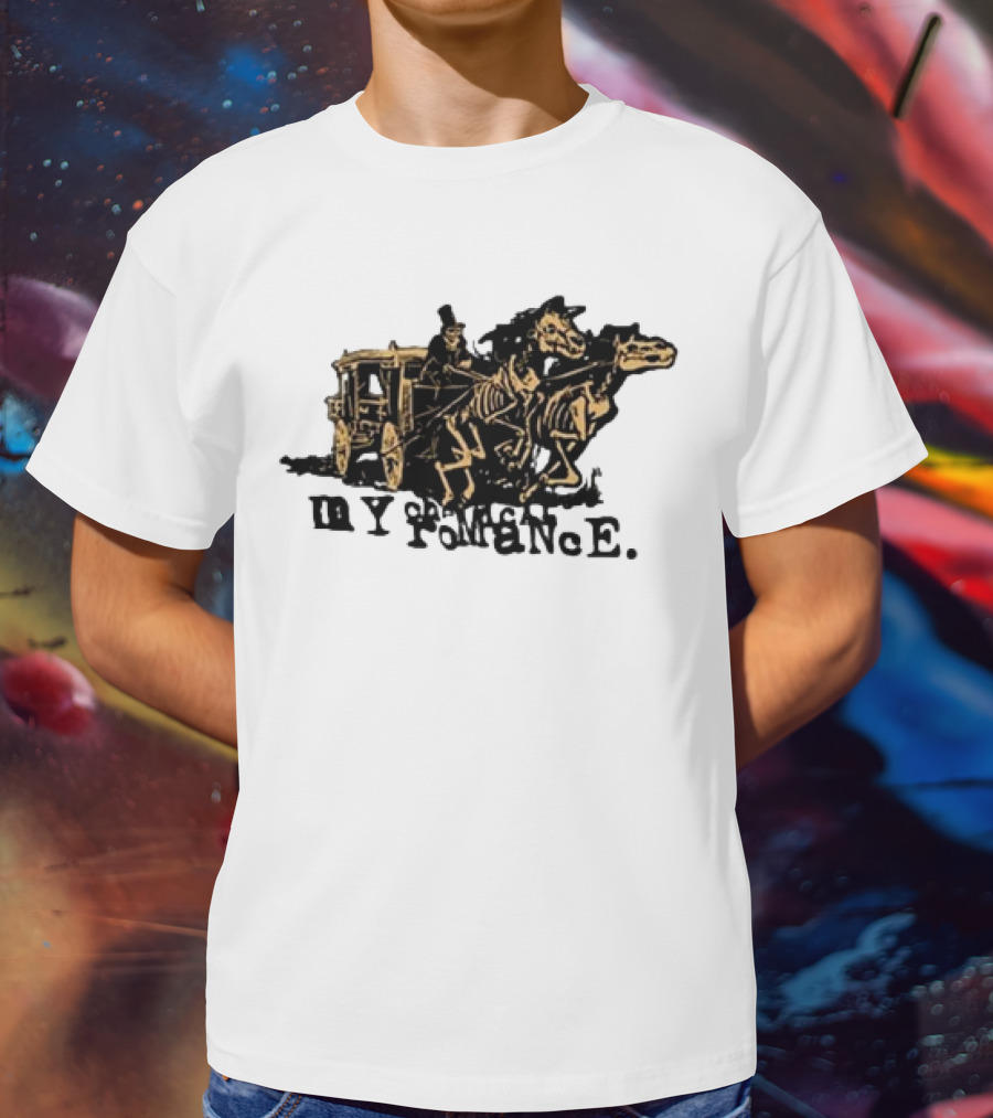 My Chemical Romance Skeleton Horse Hearse Carriage T-Shirt