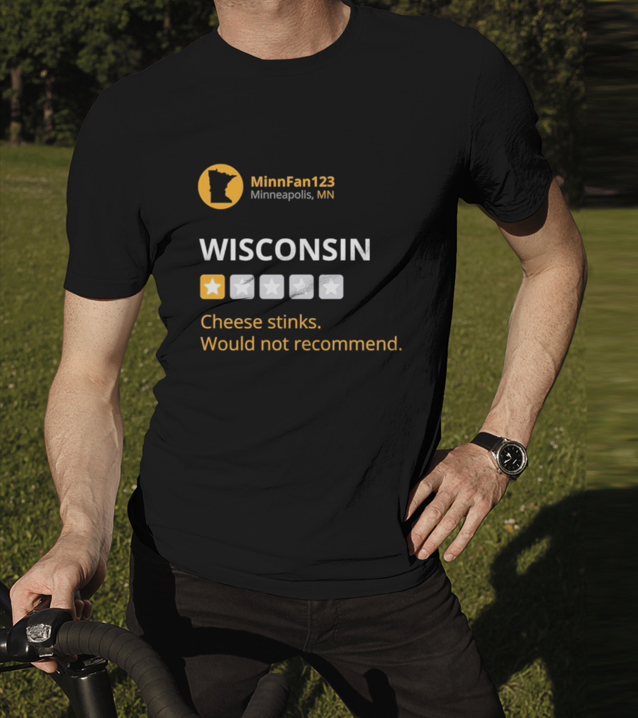 Minnesota Golden Gophers MinnFan123 Wisconsin Cheese Stinks Would Not Recommend T-Shirt