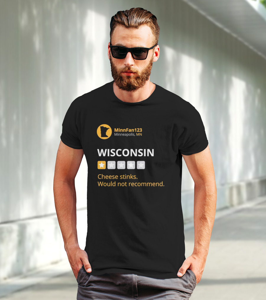 Minnesota Golden Gophers MinnFan123 Wisconsin Cheese Stinks Would Not Recommend T-Shirt