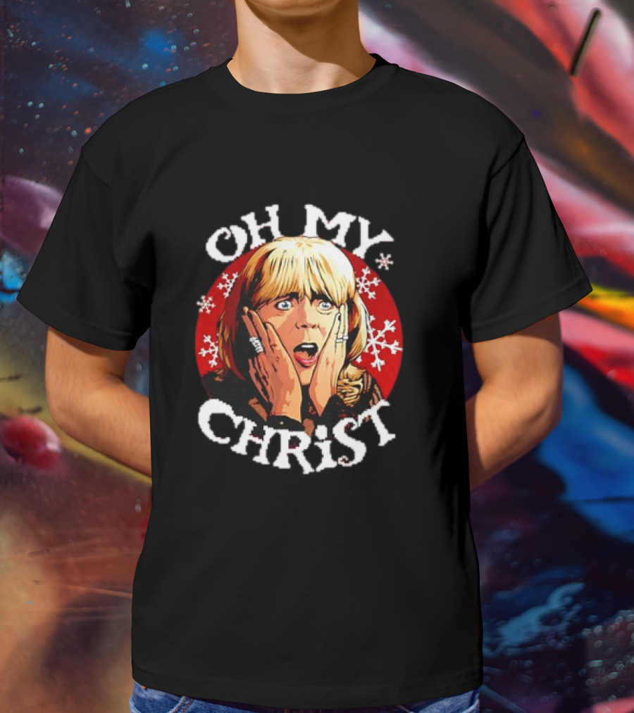 Oh My Christ Pam Christmas Jumper Holiday Snowflakes Classic Scene T-Shirt