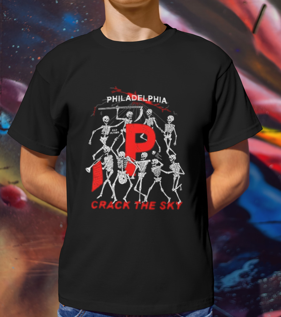 Philadelphia Crack The Sky Red October Skeleton Dance T-Shirt