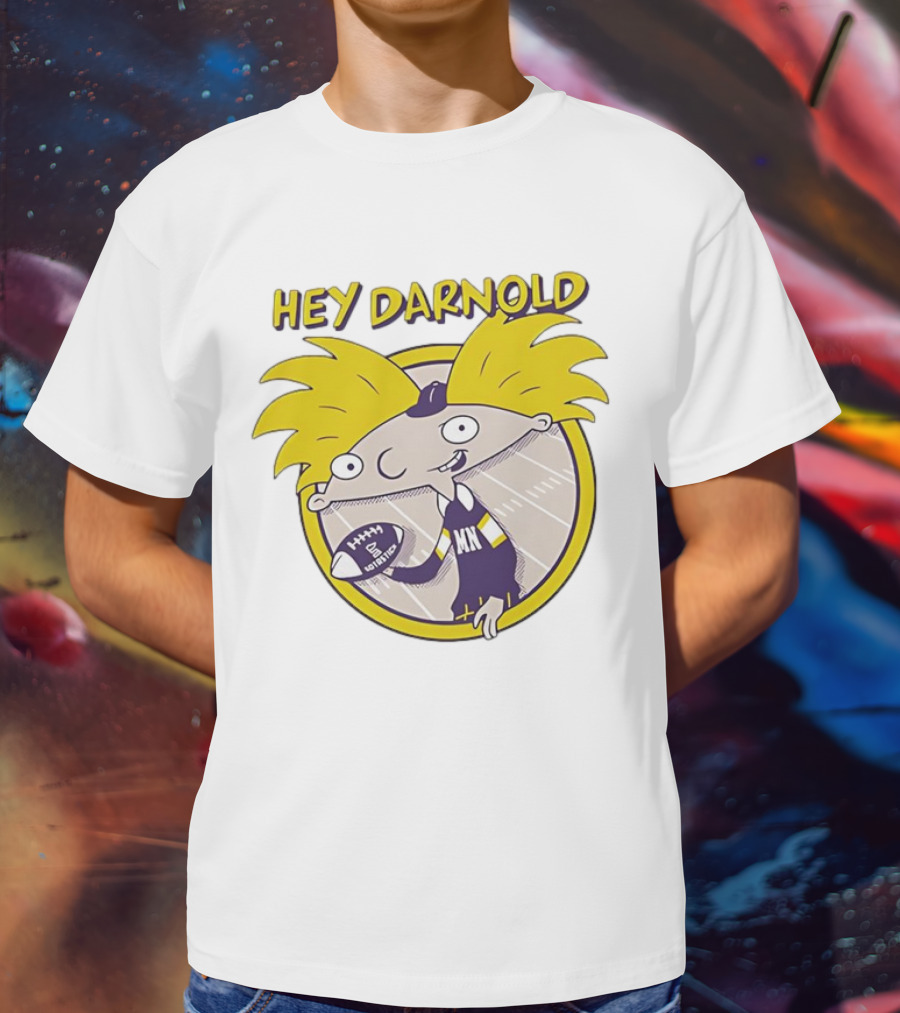 Hey Darnold Minnesota Football Cartoon Character MN Football T-Shirt