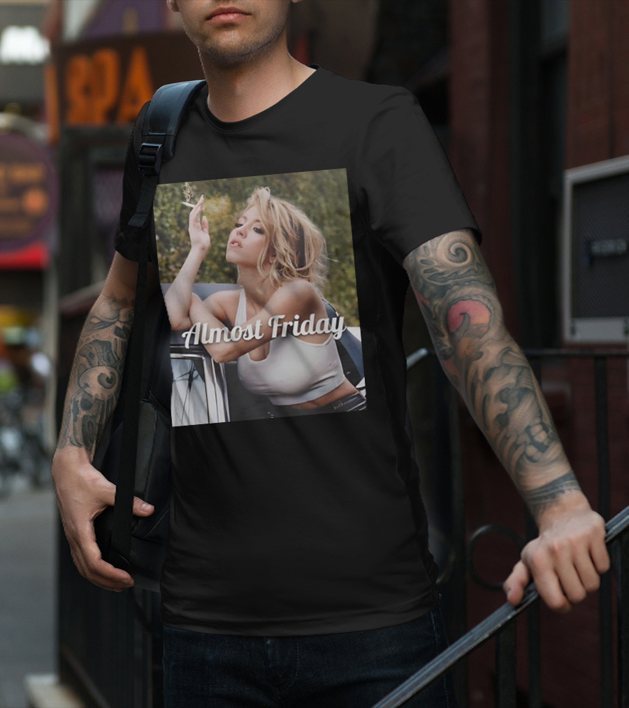Almost Friday Sydney Sweeney Smoke Car T-Shirt