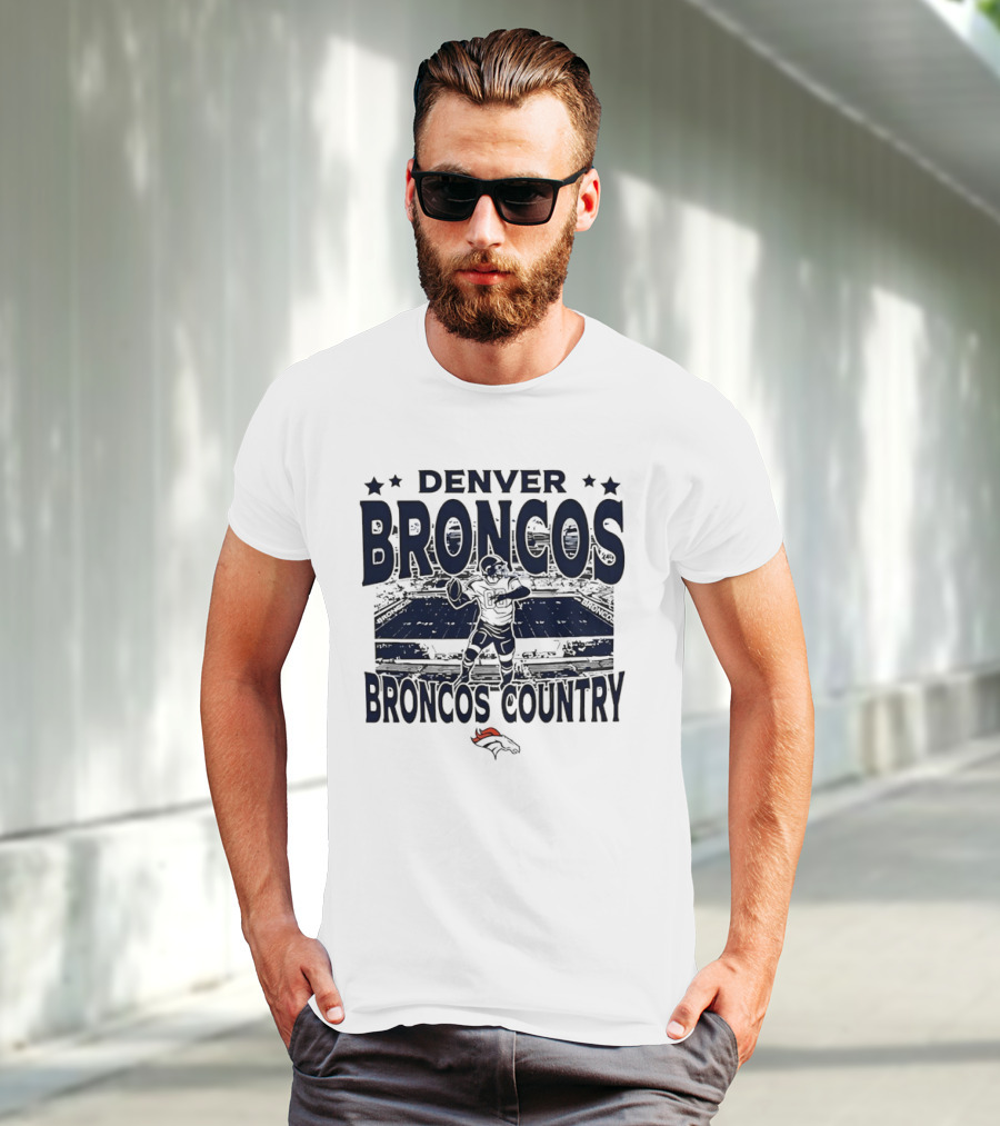 DENVER BRONCOS BRONCOS COUNTRY STADIUM FOOTBALL PLAYER T-Shirt