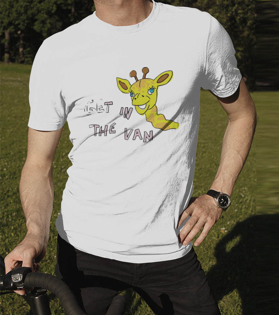 Giraffe Get In The Van Text Meme T-Shirt