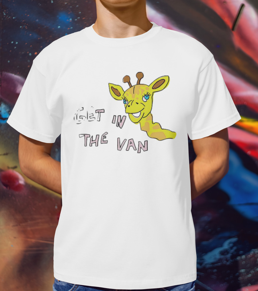 Giraffe Get In The Van Text Meme T-Shirt