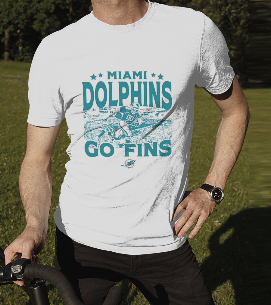 MIAMI DOLPHINS GO FINS Football Player Stadium T-Shirt