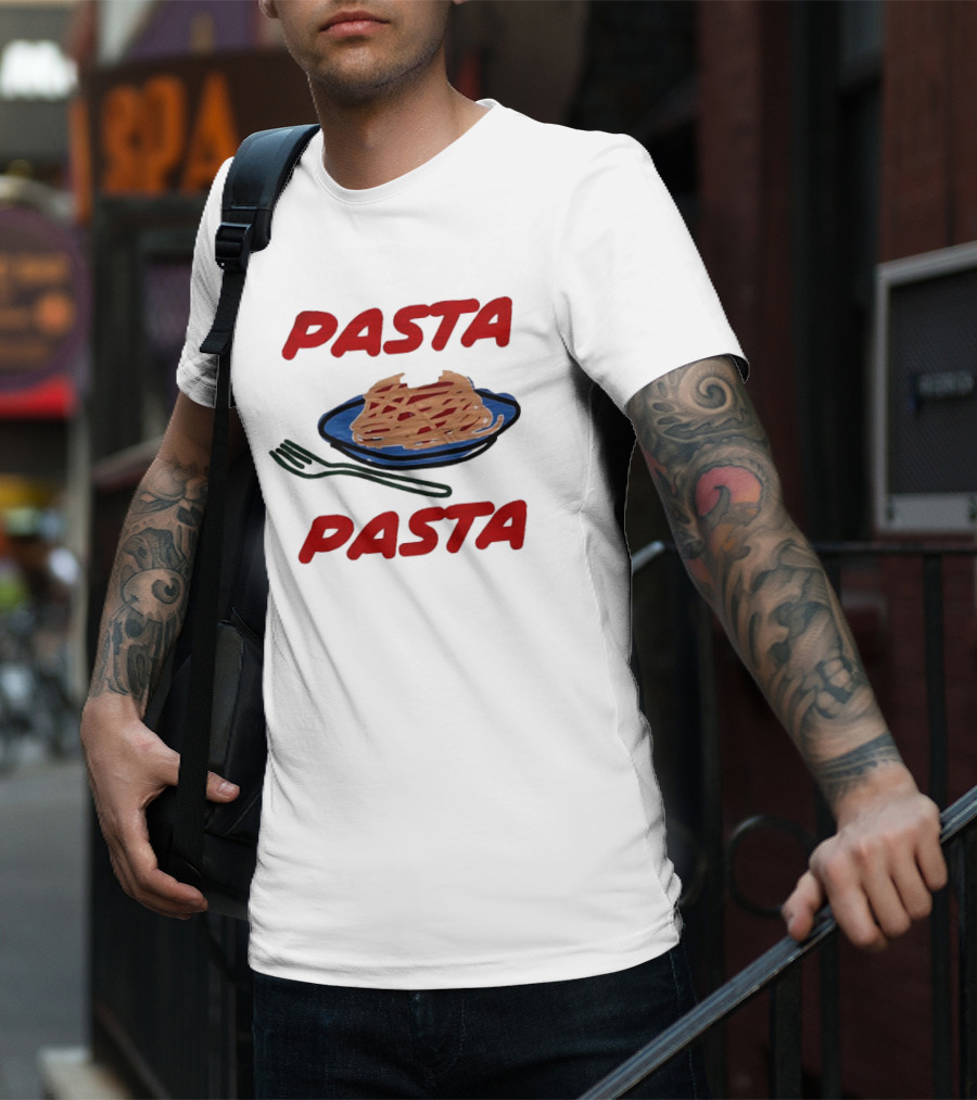 Pasta Pasta Retro Fork Plate T-Shirt
