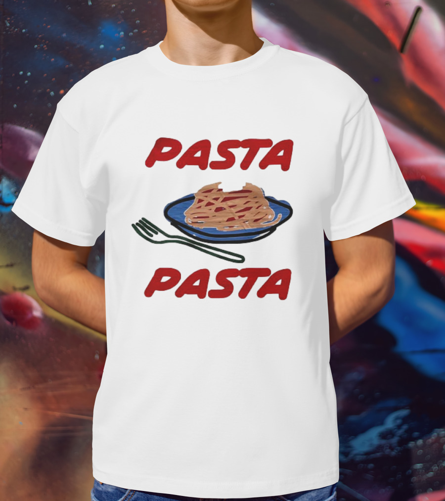 Pasta Pasta Retro Fork Plate T-Shirt