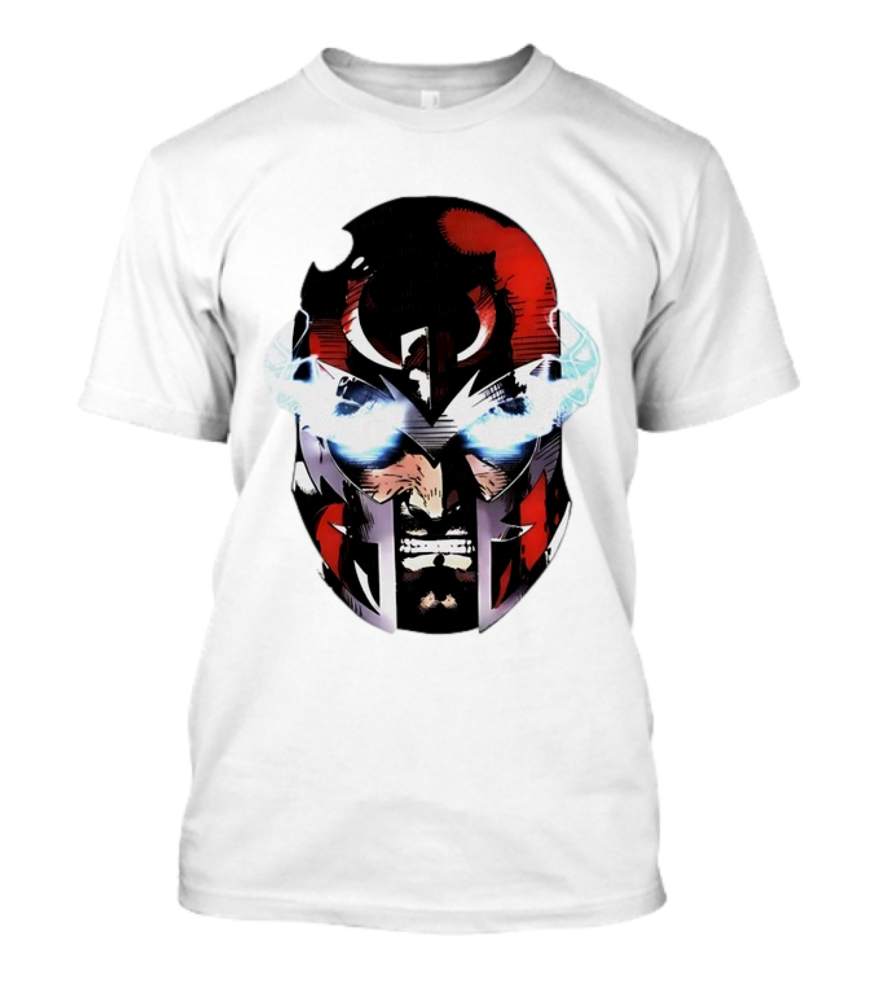 Rare Magneto Big Face Marvel Comic Villain Helmet Power T-Shirt