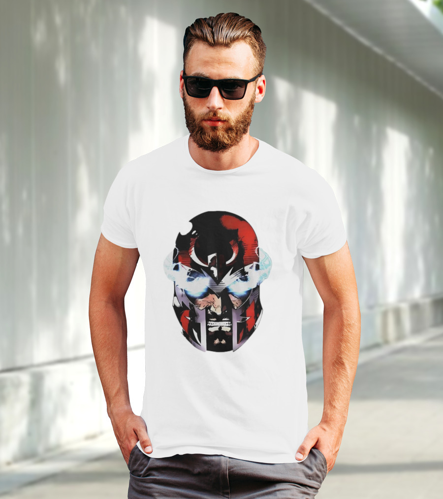 Rare Magneto Big Face Marvel Comic Villain Helmet Power T-Shirt