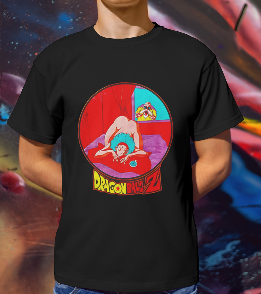 Dragon Ball Z Master Roshi Peeping Vintage Scene With Bulma T-Shirt