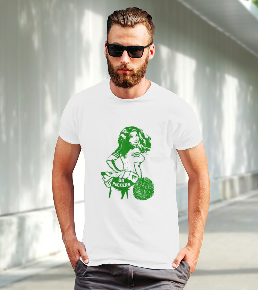 Green Bay Packers Cheerleader Go Packers Enthusiast T-Shirt
