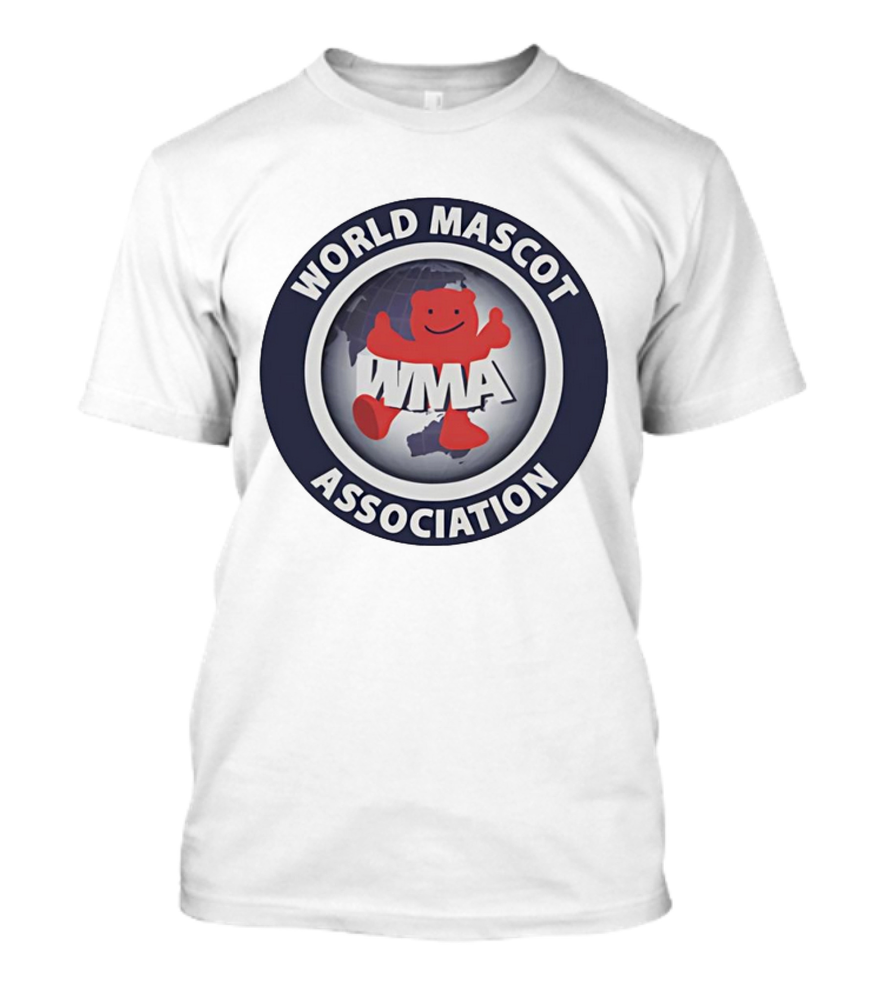 World Mascot Association WMA Logo Red Mascot Globe T-Shirt