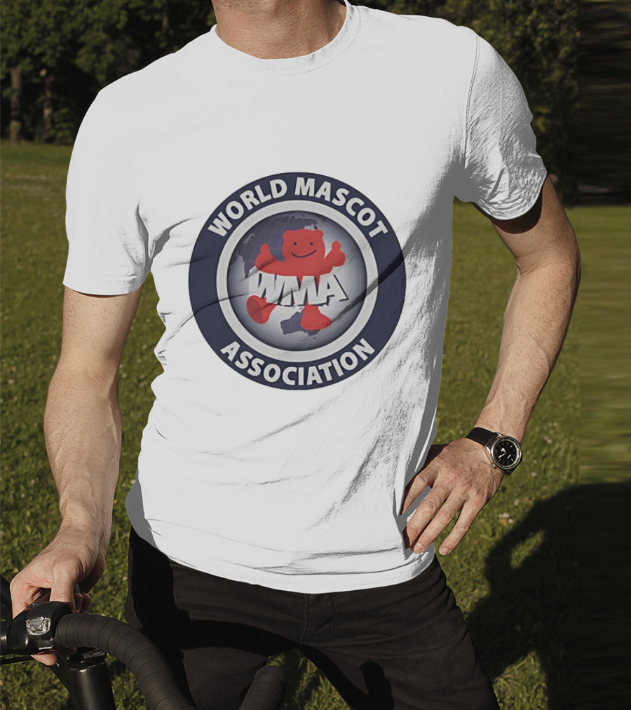 World Mascot Association WMA Logo Red Mascot Globe T-Shirt