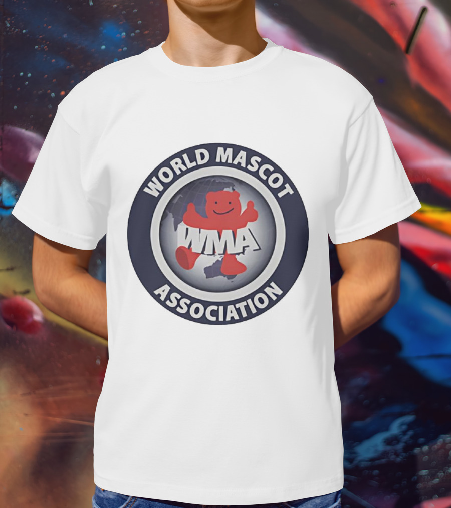 World Mascot Association WMA Logo Red Mascot Globe T-Shirt