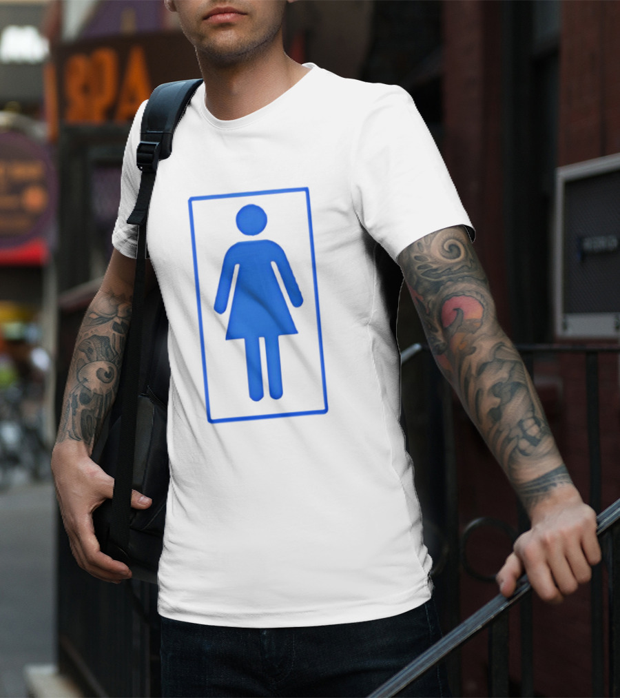 Na Kel Smith Mid90s Women Toilet Symbol Blue Sign T-Shirt
