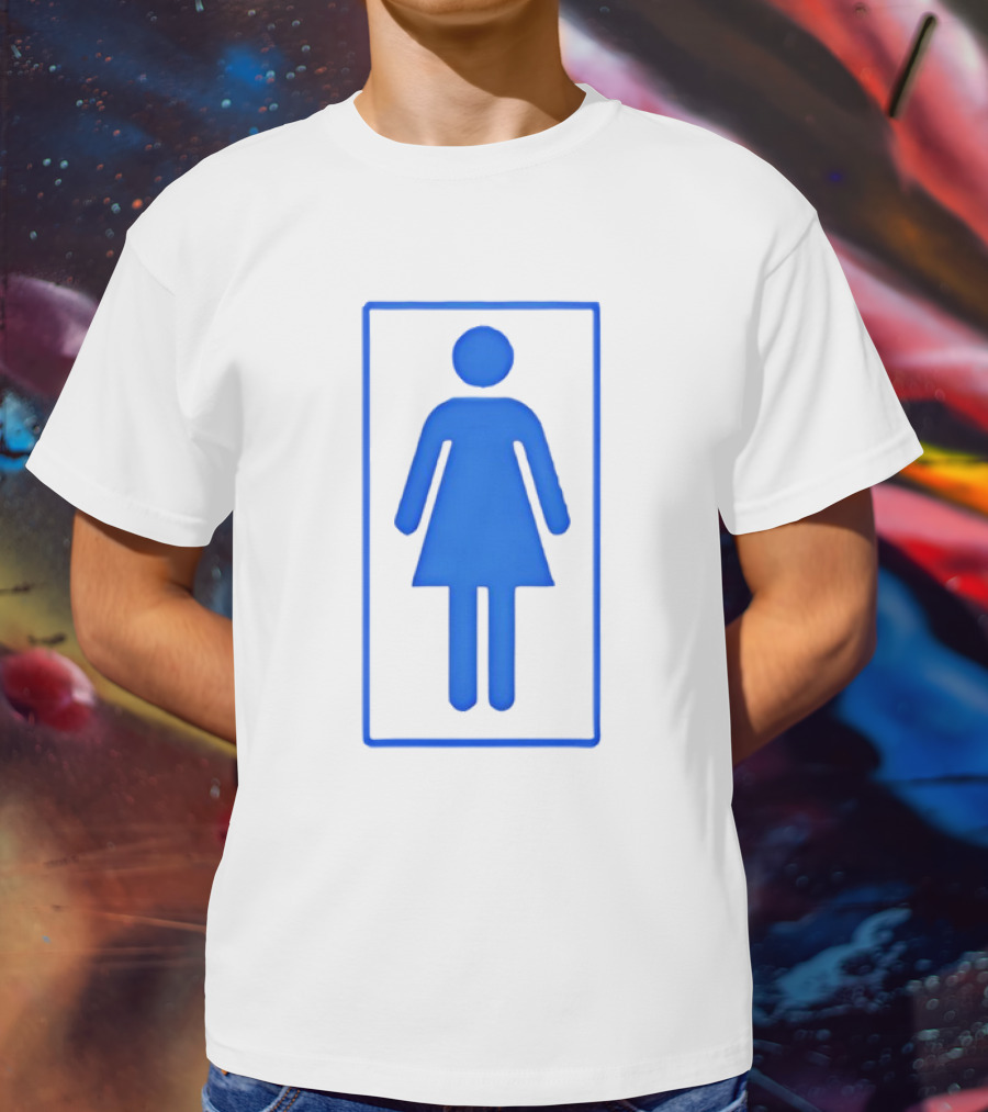 Na Kel Smith Mid90s Women Toilet Symbol Blue Sign T-Shirt