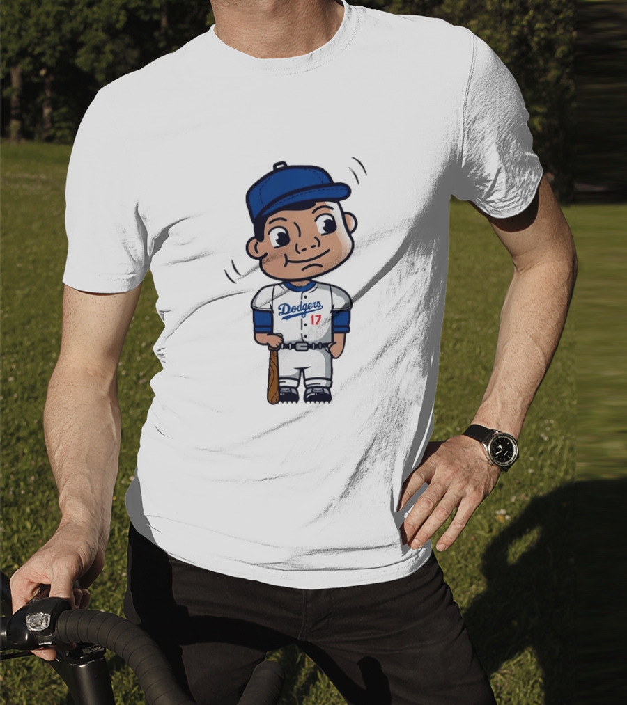 Shohei Ohtani Dodgers 17 Cartoon Bobblehead T-Shirt