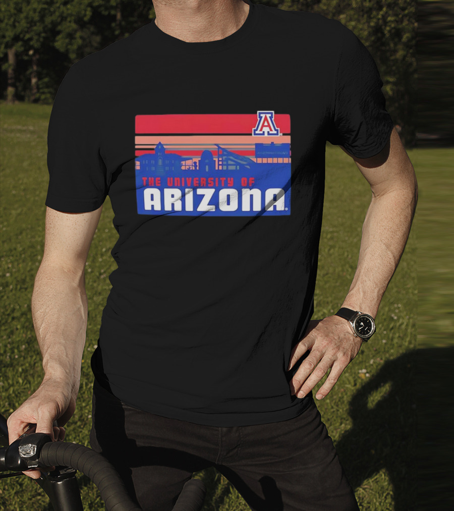 Arizona Wildcats University Of Arizona Skyline Retro T-Shirt