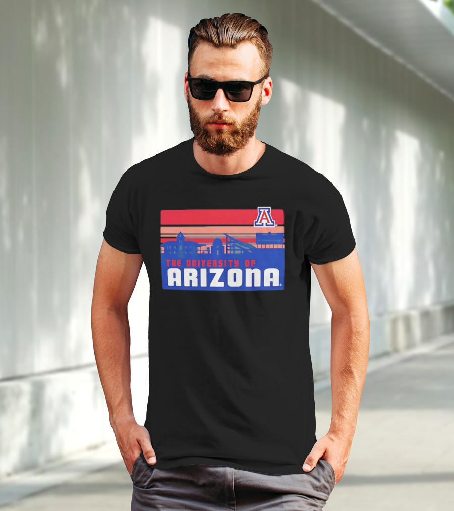 Arizona Wildcats University Of Arizona Skyline Retro T-Shirt
