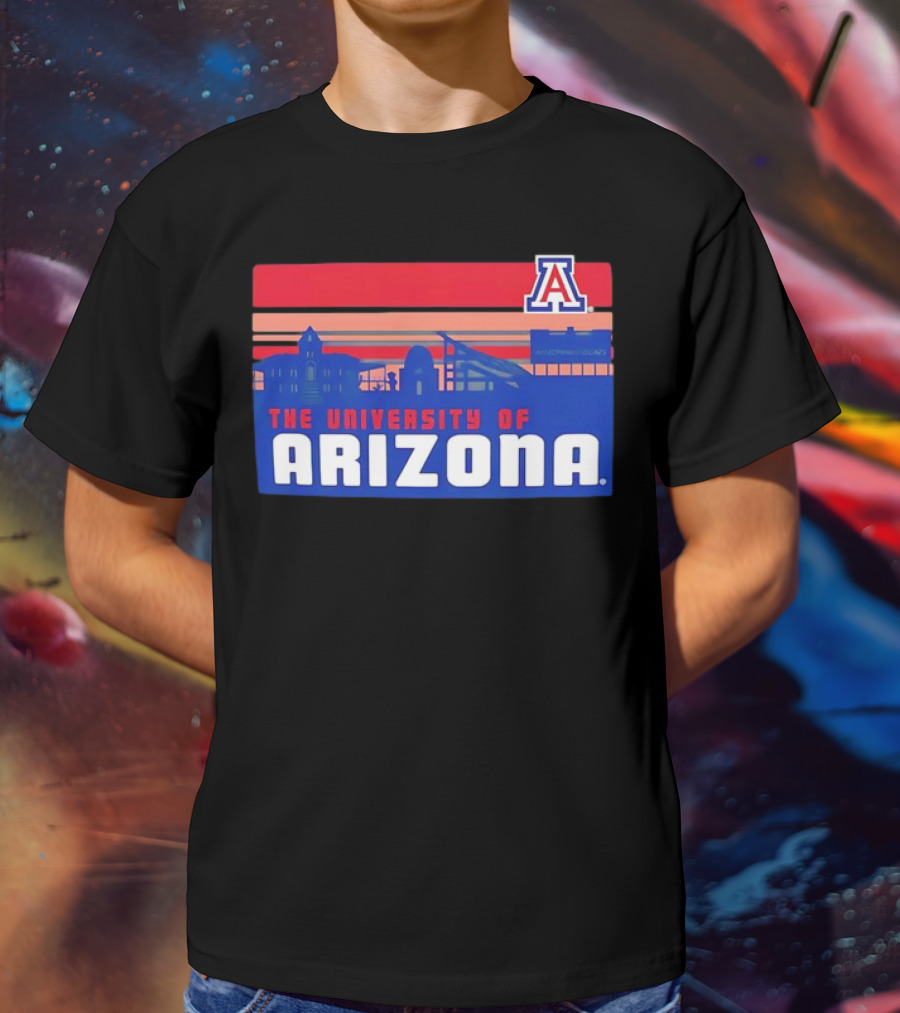 Arizona Wildcats University Of Arizona Skyline Retro T-Shirt