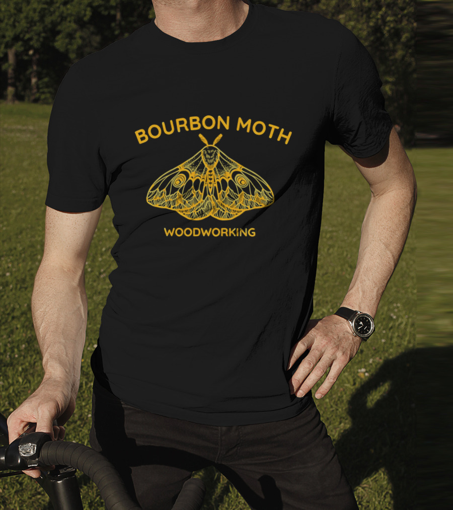Bourbon Moth Woodworking Intricate Moth T-Shirt