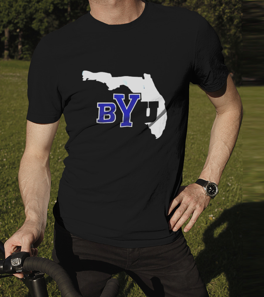 BYU Logo Over Florida Map T-Shirt