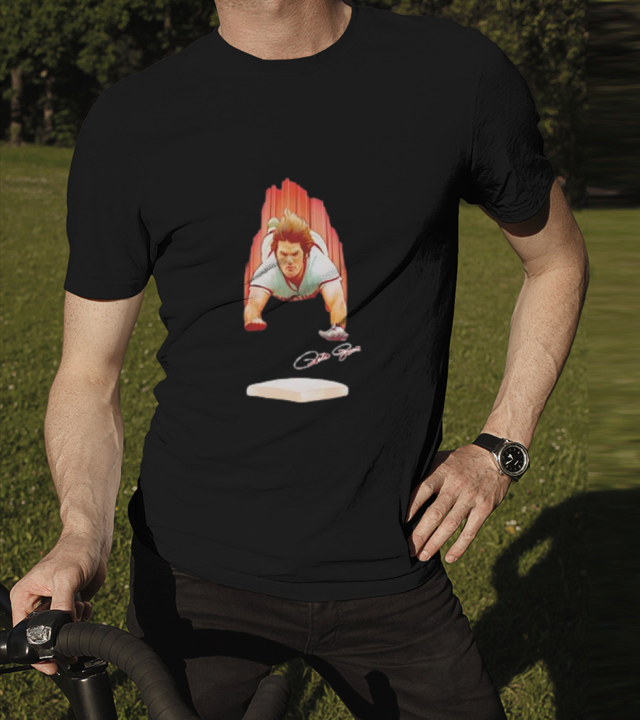 PETE ROSE Cincinnati Sliding Signature Baseball Legend T-Shirt