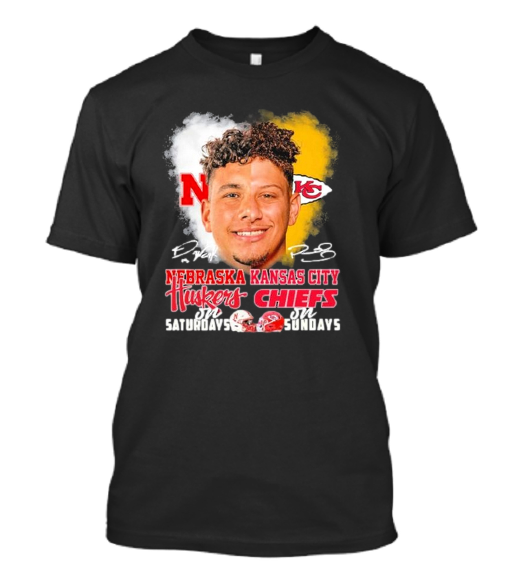 Nebraska Huskers Saturdays Kansas City Chiefs Sundays Raiola Mahomes Signatures T-Shirt