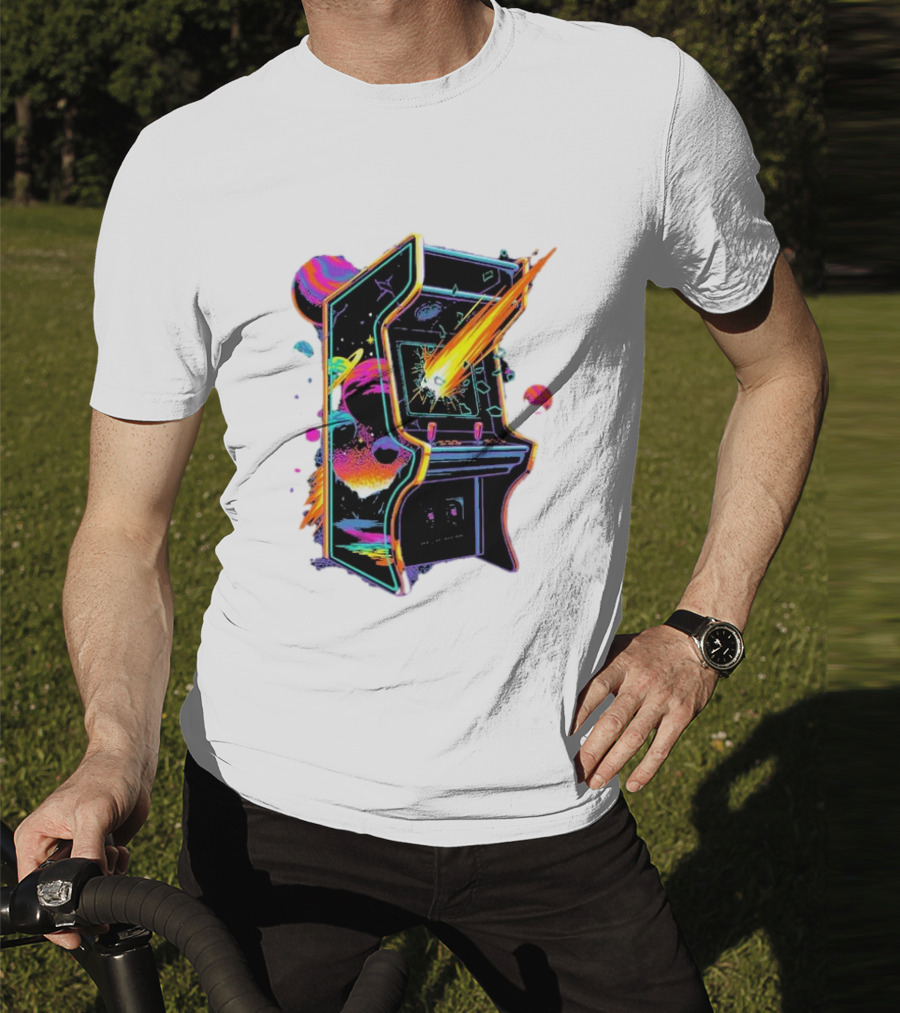 Arcade Nebula Intotheam Cosmic Retro Explosion T-Shirt