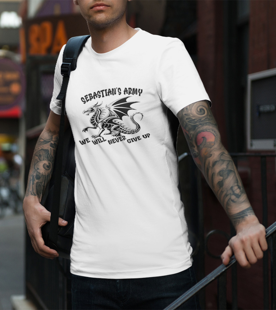 Sebastian's Army We Will Never Give Up Dragon T-Shirt