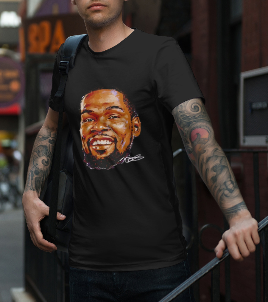 Kevin Durant Phoenix Basketball Face Signature T-Shirt