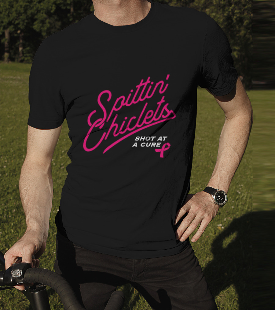Spittin Chiclets Shot At A Cure Breast Cancer Awareness Collaboration T-Shirt