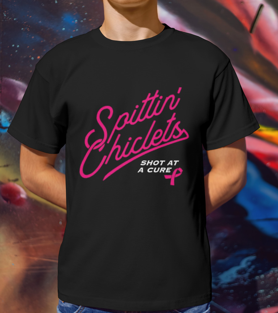 Spittin Chiclets Shot At A Cure Breast Cancer Awareness Collaboration T-Shirt