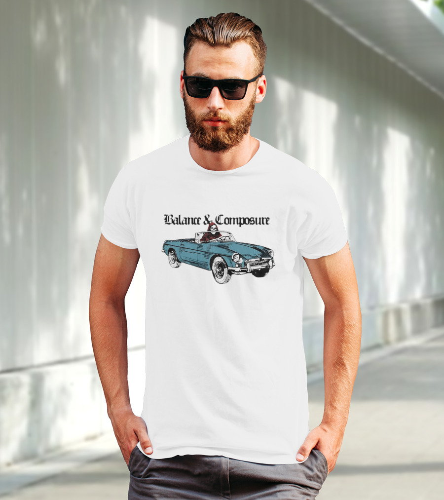 Balance And Composure Grim Reaper Convertible Driver Grey Pullover T-Shirt