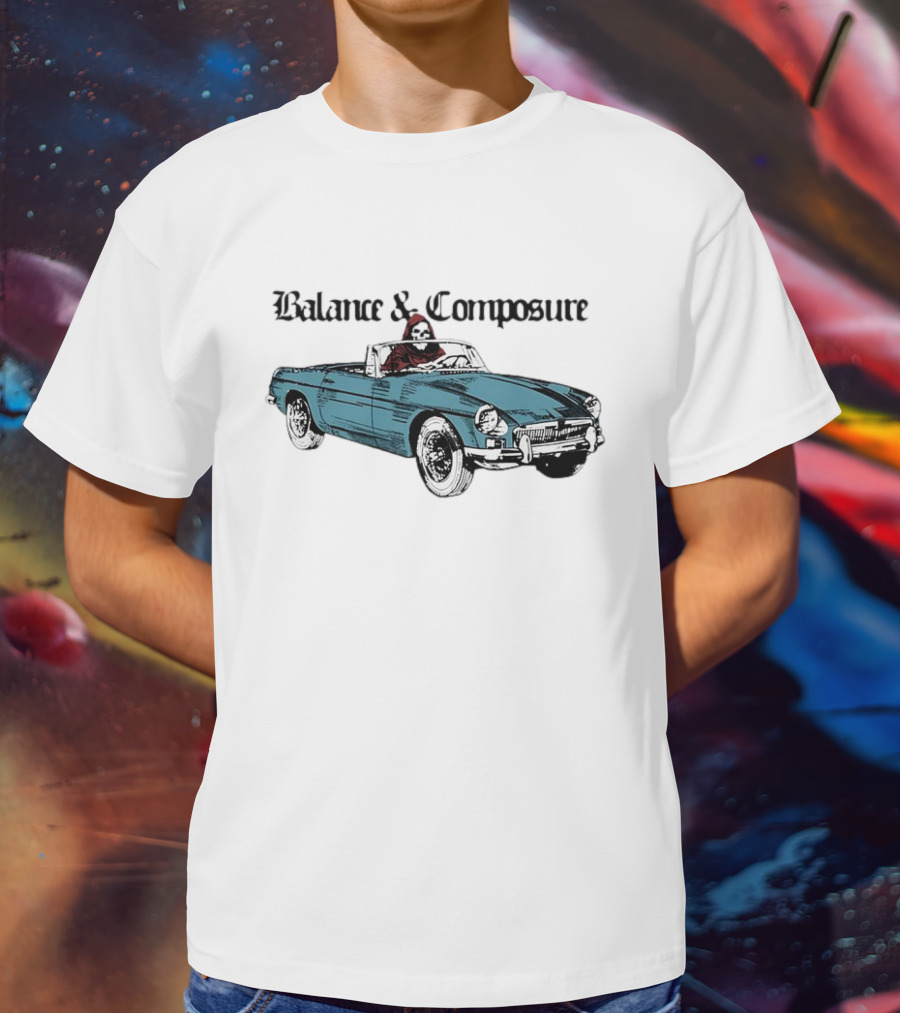 Balance And Composure Grim Reaper Convertible Driver Grey Pullover T-Shirt