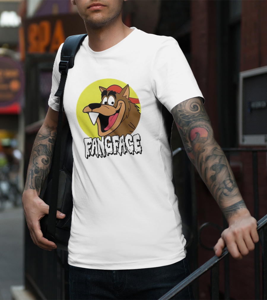 Fangface Cartoon Logo Meme T-Shirt