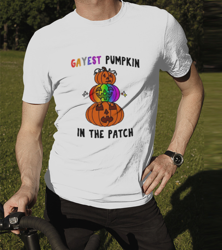 Gayest Pumpkin In The Patch Rainbow Jack-O'-Lanterns T-Shirt