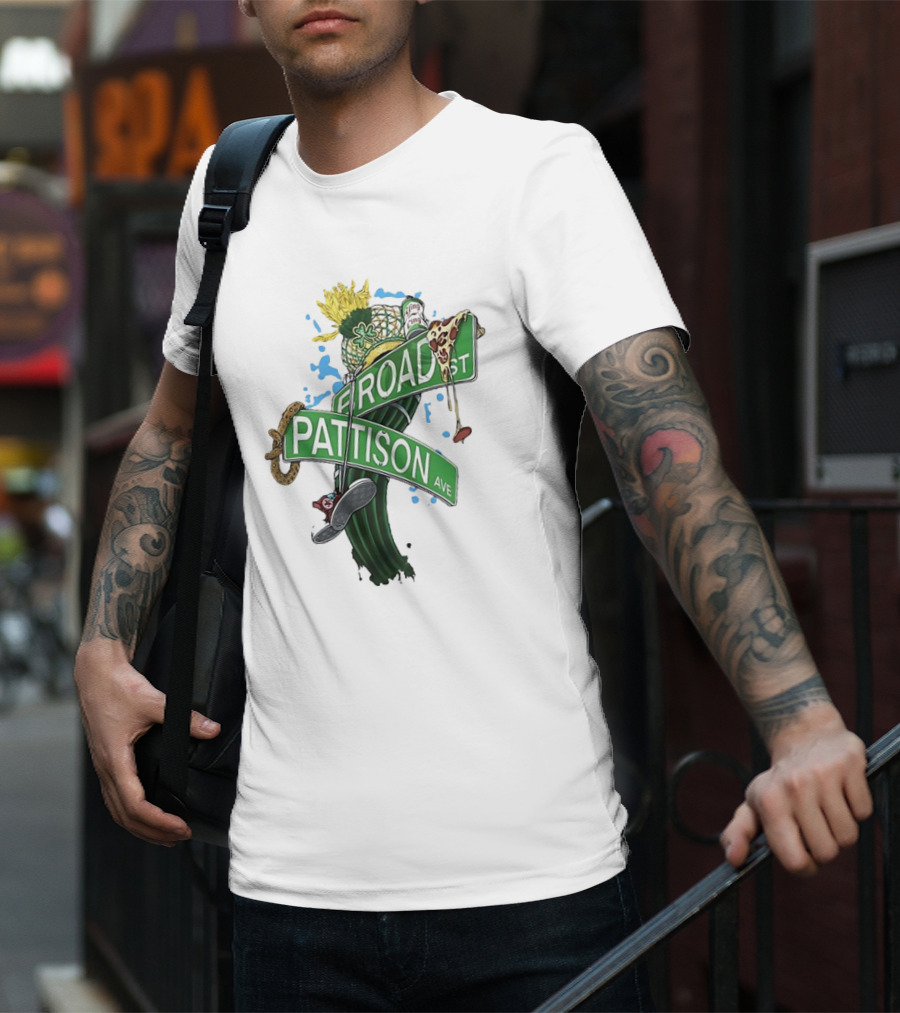 Broad Street Pattison Avenue Philly Icons Pizza Snake Hat Boot T-Shirt