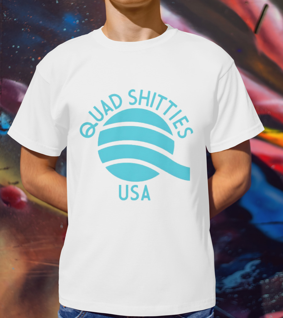 Quad Shitties USA Wavy T-Shirt