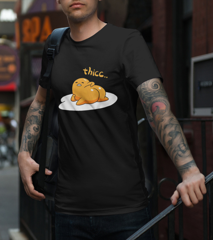 Gudetama Thicc Meme White Egg Yolk Character T-Shirt