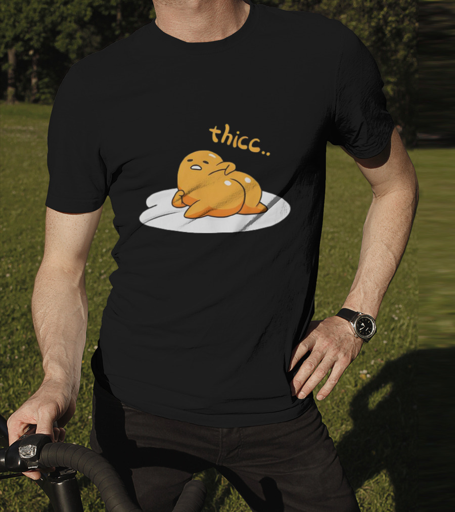Gudetama Thicc Meme White Egg Yolk Character T-Shirt