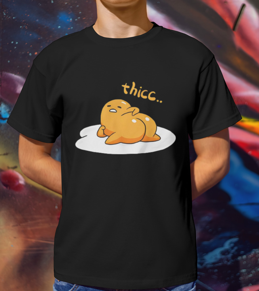 Gudetama Thicc Meme White Egg Yolk Character T-Shirt