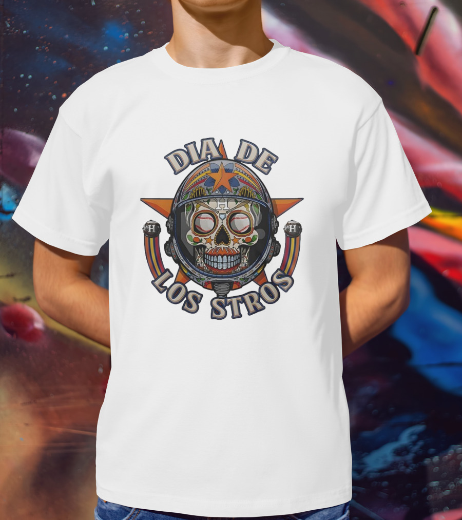 Día De Los Stros Sugar Skull Houston Astros T-Shirt