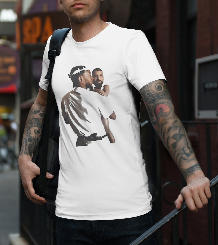 Kendrick Lamar Carrying Drake Rapper Stars Funny Image T-Shirt